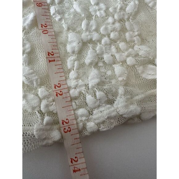 Free People Intimately Top Women Small White Lace Long Sleeve Bodycon Coquette - Picture 9 of 9